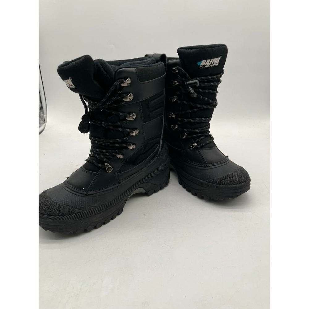 Baffin Polar Proven Young Crossfire Boys Black Snow Boots‎ Size 6
